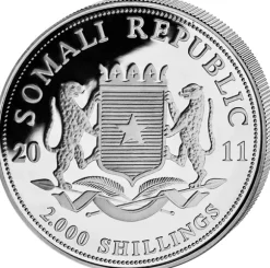 Somalia Elefant 1 KG Silber 2011*