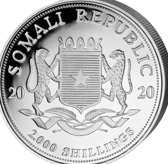Somalia Elefant 1 KG Silber 2020*