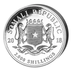 Somalia Elefant 1 KG Silber 2018*