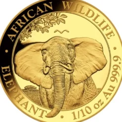 Somalia Elefant 1/10 Oz Gold 2021