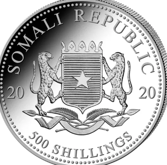 Somalia Elefant 5 Unzen Silber 2020 *