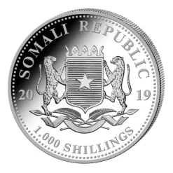 Somalia Elefant 10 Unzen Silber 2019*