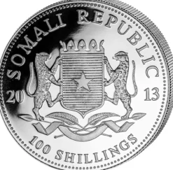 Somalia Elefant 1 Unze Silber 2013*