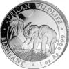 Somalia Elefant 1 Unze Silber 2017*