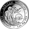 Somalia Elefant 1 Unze Silber 2009*