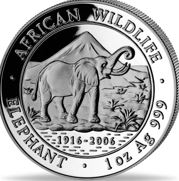 Somalia Elefant 1 Unze Silber 2006*