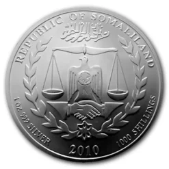 Somaliland Lunar - Tiger - 1 Oz Silber 2010*