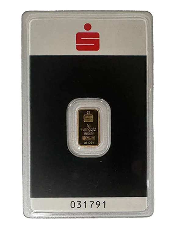 Sparkasse 1 Gramm Kinebar Goldbarren