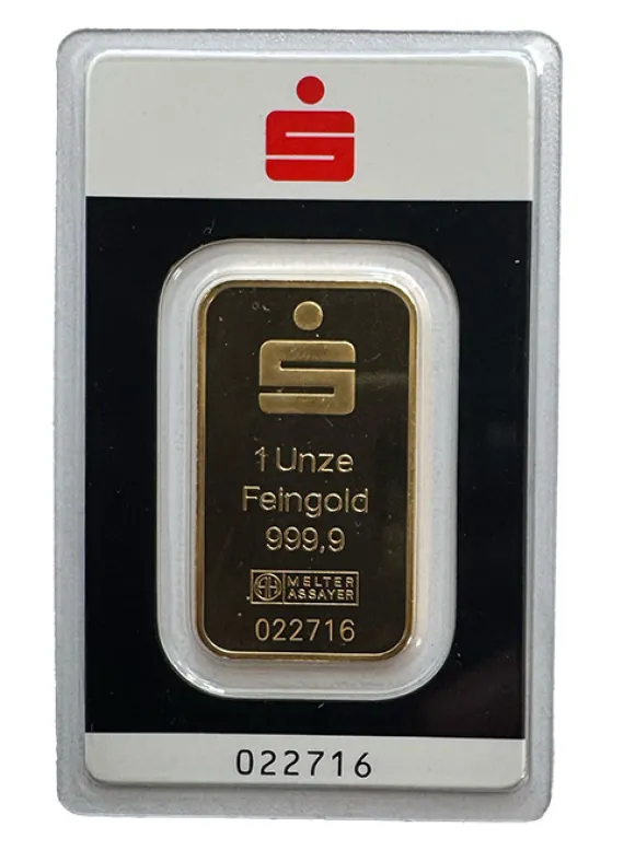 Sparkasse 1 Unze Kinebar Goldbarren