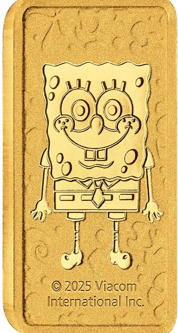 Sponge Bob 1 Gramm Goldbarren - Perth Mint