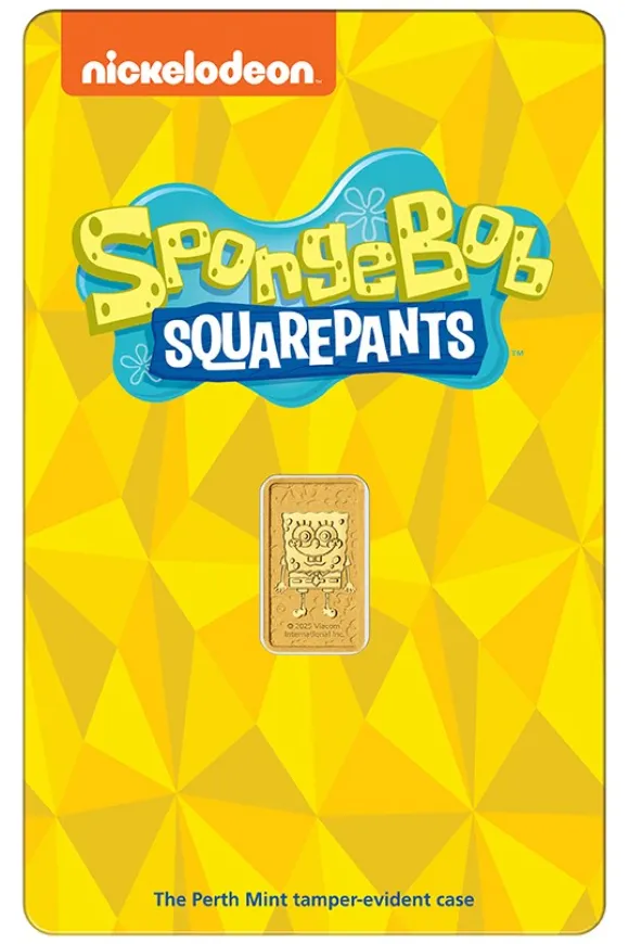 Sponge Bob 1 Gramm Goldbarren - Perth Mint