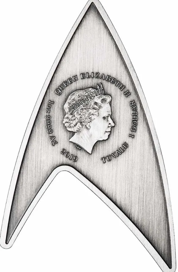 Starfleet Command Emblem 3 Oz Silber Antik Delta Coin Set 2019*
