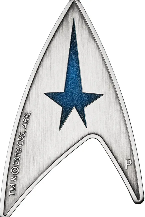 Starfleet Command Emblem 3 Oz Silber Antik Delta Coin Set 2019*
