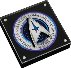 Starfleet Command Emblem 3 Oz Silber Antik Delta Coin Set 2019*