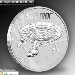 Star Trek - Enterprise NCC-1701 - 1 Oz Silber 2016*