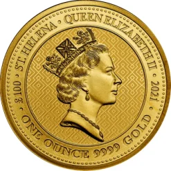 St. Helena - Queens Virtues - 1 Oz Gold 2021*