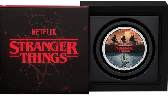 Stranger Things - The Upside Down - 1 Oz Silber farbig 2026 +Box +COA*