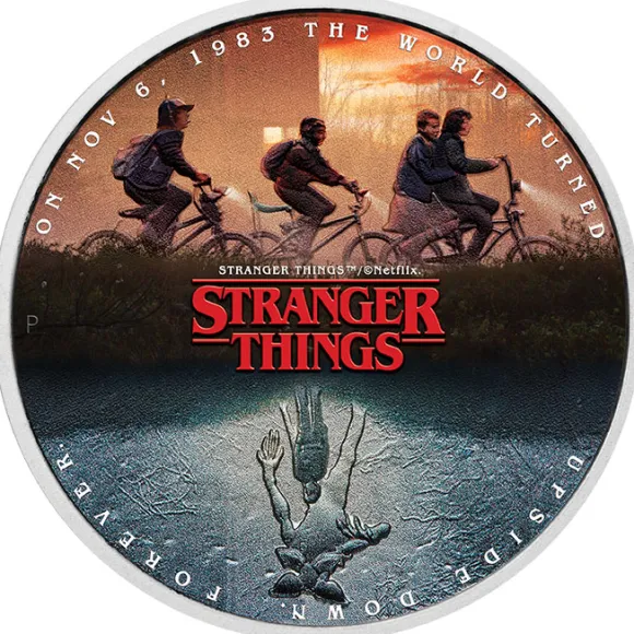 Stranger Things - The Upside Down - 1 Oz Silber farbig 2026 +Box +COA*