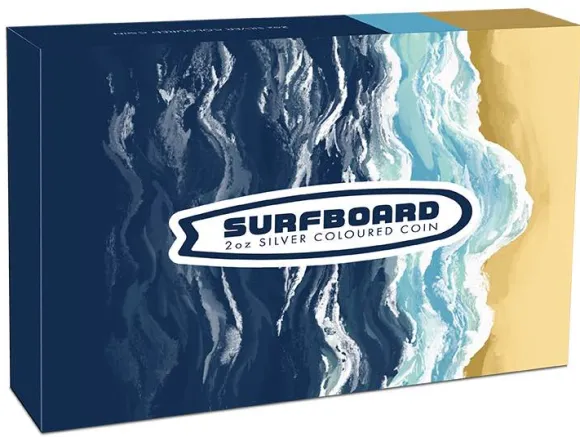 Surfboard 2 Oz Silber 2020 + Box +COA Umkarton beschädigt*