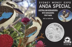 Sydney Money Expo Kookaburra 1 Oz Sliber Privy Mark Kookaburra 2023
