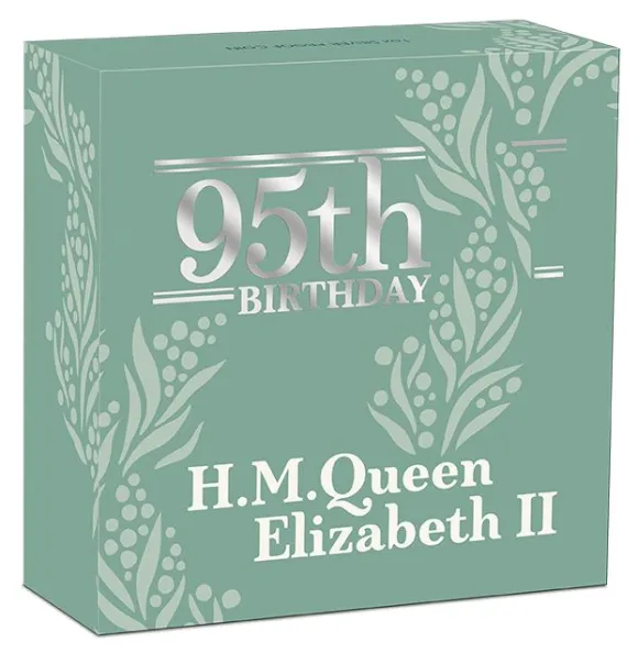 95th Birthday Queen Elizabeth II 1 Unze Silber Proof 2021 +Box +Zertifikat*