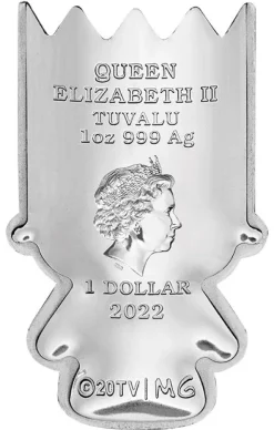 The Simpsons - Bart Simpson 1 Oz Silber Minted Mini Coin 2022 +Box +COA ohne Umkarton *