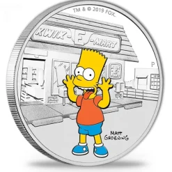The Simpsons - Bart Simpson - 1 Oz Silber Proof +Box +COA*