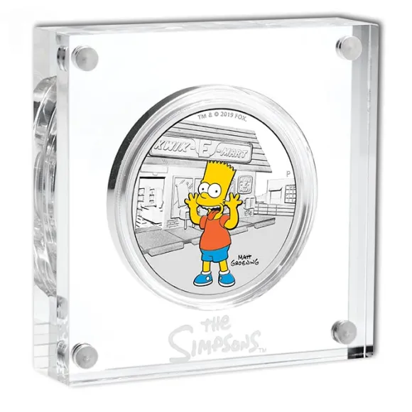 The Simpsons - Bart Simpson - 1 Oz Silber Proof +Box +COA*