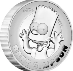 The Simpsons - Bart - 2 Unzen Silber High Relief +Box +Zertifikat*
