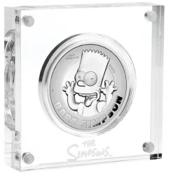 The Simpsons - Bart - 2 Unzen Silber High Relief +Box +Zertifikat*