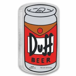 The Simpsons- Duff Beer 1 Oz Silber 2019*
