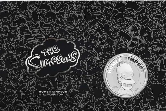 The Simpsons - Homer Simpson - 1 Oz Silber 2022 im Blister*