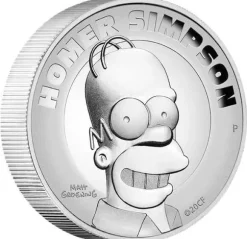 The Simpsons - Homer - 2 Unzen Silber High Relief +Box