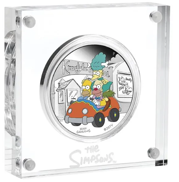 The Simpsons - Krusty Lu Studios - 1 Unze Silber Proof 2022 + Box +COA*