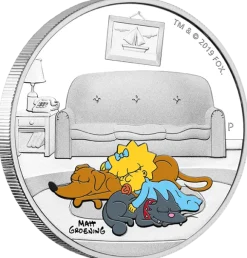 The Simpsons - Maggie -1 Oz Proof farbig 2019 + Box + COA*