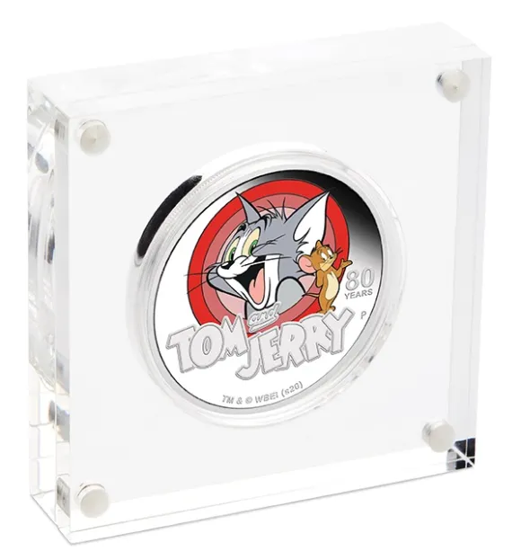 Tom & Jerry 1 Oz Silber 80 Jahre Proof +Box +COA*