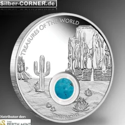 Treasures of the World - Turquoise - 1 Oz Silber Proof