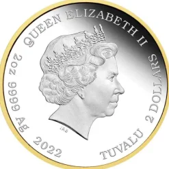 Tutankhamun 2 Oz Silber Proof gilded +Box +COA*