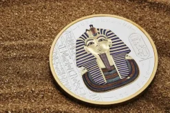 Tutankhamun 2 Oz Silber Proof gilded +Box +COA*