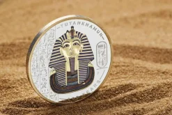 Tutankhamun 2 Oz Silber Proof gilded +Box +COA*