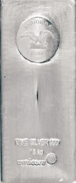 Umicore 15 Kg Silber Münzbarren 450 Diners *
