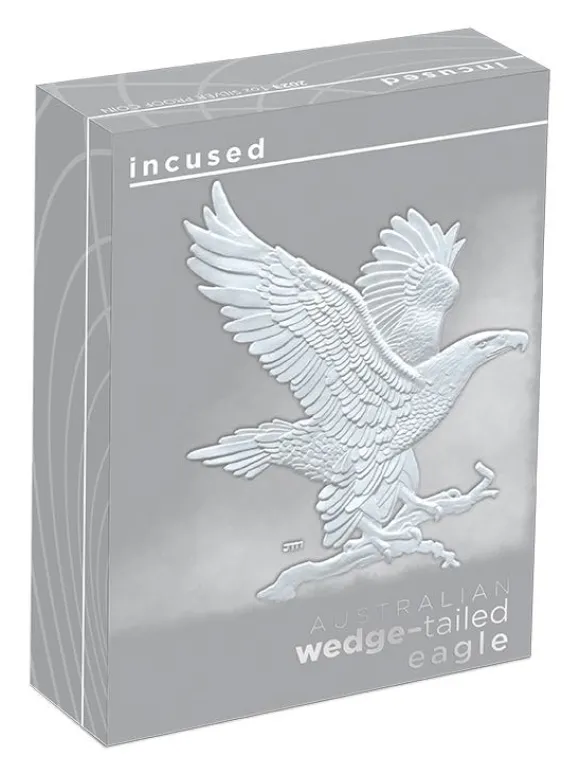Wedge Tailed Eagle - Incused - 1 Unze Silber 2023 +Box +COA*