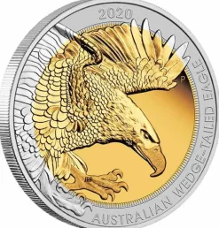 Wedge Tailed Eagle 1,5 Oz Bi-Metal Proof 2020 +Box +COA