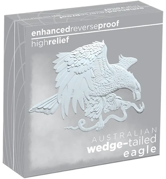 Wedge Tailed Eagle 5 Oz Silber Enhanced Reverse Proof + Box +COA*
