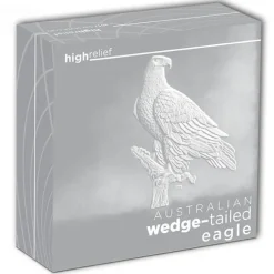 Wedge Tailed Eagle 5 Oz Silber High Relief 2017 +Box *