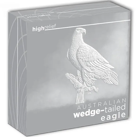 Wedge Tailed Eagle 5 Oz Silber High Relief 2017 +Box *