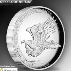 Wedge Tailed Eagle 1 Oz Silber High Relief 2015 + Box*