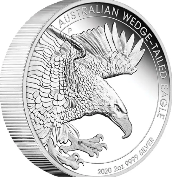 Wedge Tailed Eagle 2 Oz Silber Proof 2020 + Box +COA*