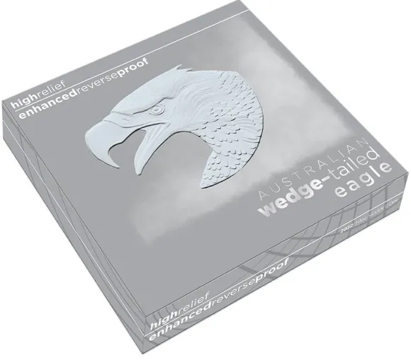 Wedge Tailed Eagle 10 Unzen Silber Reverse Proof 2022 +Box +COA*