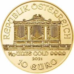 Wiener Philharmoniker 1/10 Unze Gold 2025